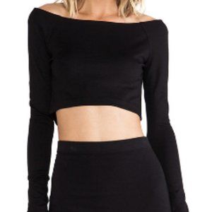 Torn by Ronny Kobo Long Sleeve Crop Top